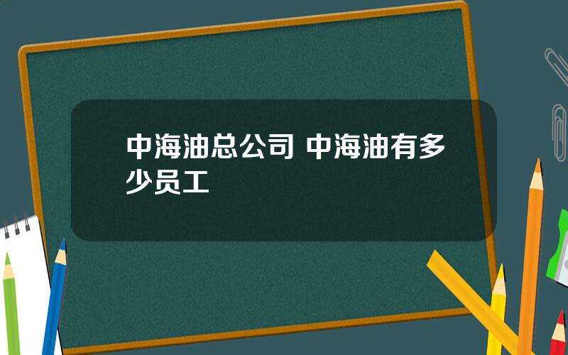 中海油总公司 中海油有多少员工